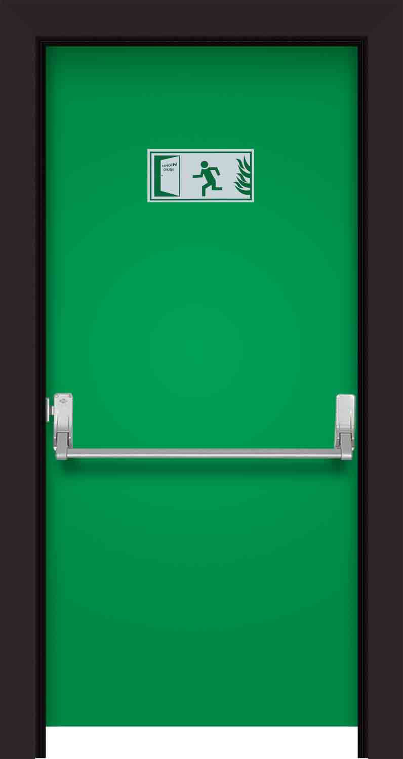 Green Color Panic Bar Door