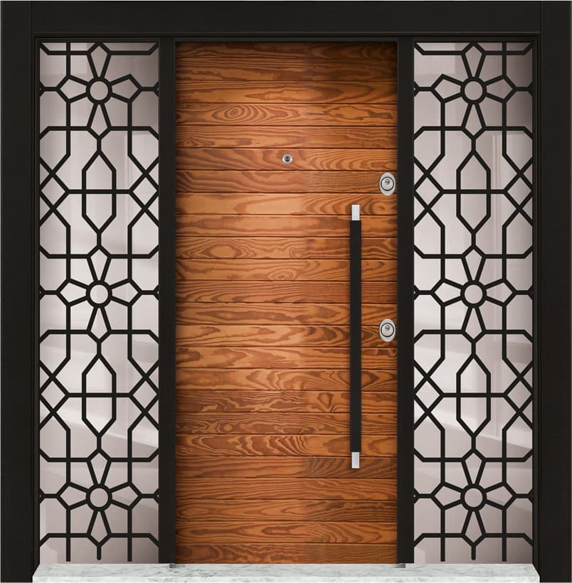 Luxury Compact Iroko Tree Villa Door