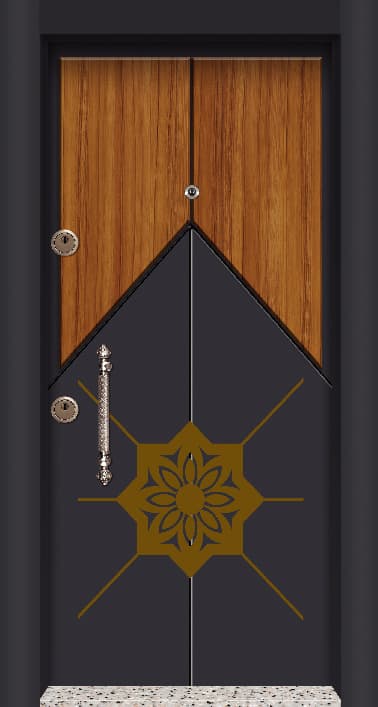 Modern Patterned PVC Door