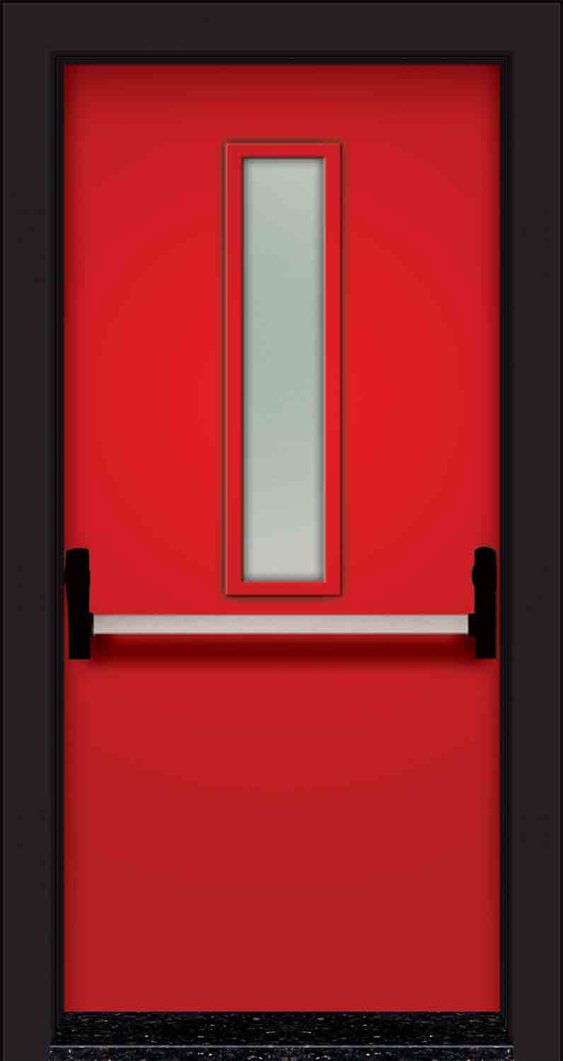 Panic Bar Door Red