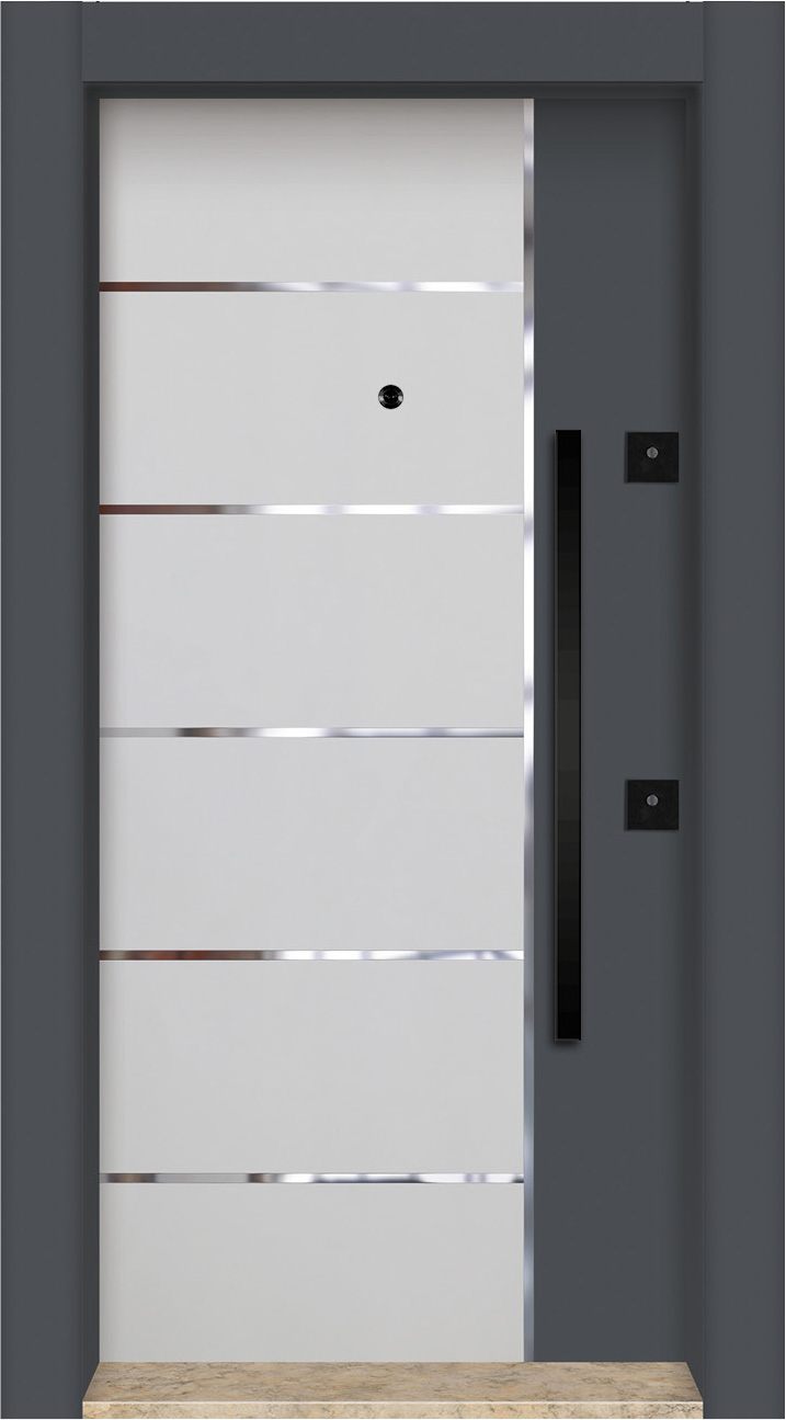 Beyaz Kompozit Dış İklim Çelik Kapı Beyaz Kompozit Dış İklim Çelik Kapı