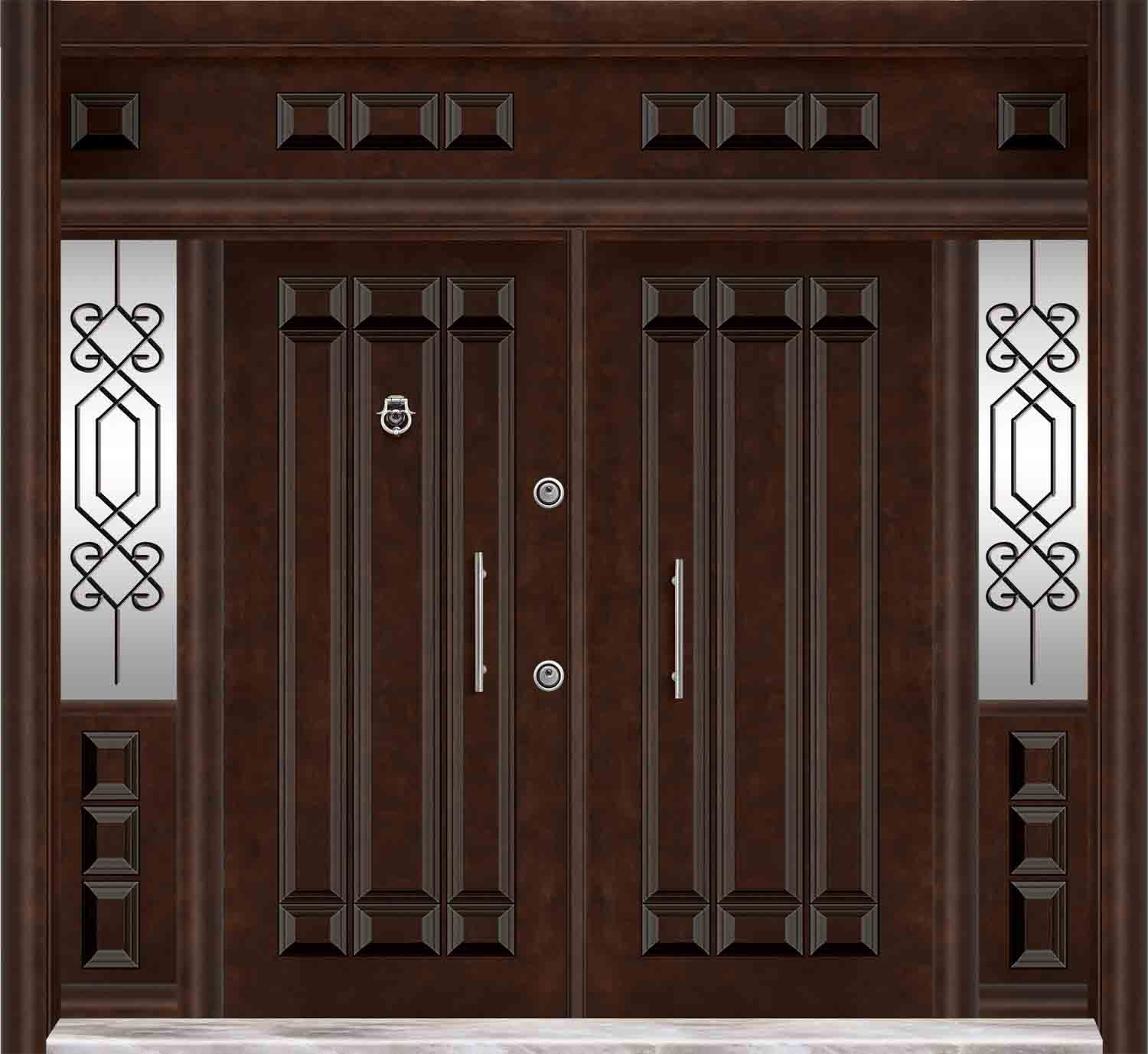 Walnut color villa door