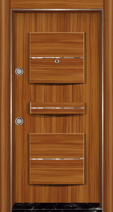 Wooden Veneer Luxury Exterior PVC Door